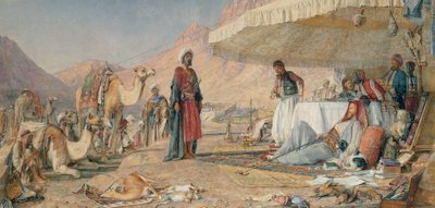Ein fränkisches Lager in der Wüste des Berges Sinai, 1842, 1856 von John Frederick Lewis